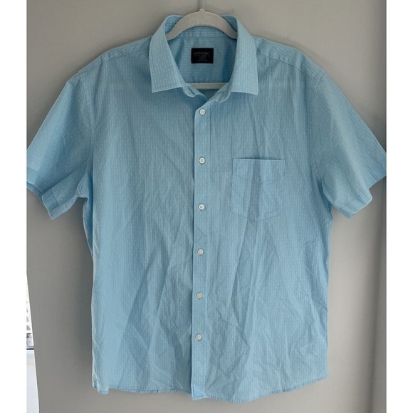UNTUCKit Other - Untuckit Shirt Short Sleeve XL Slim Fit Light Blue Button Up 100% Cotton